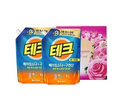 테크 액체세탁세제 1L 2개