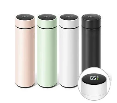 오밸류 블랑 LED 온도텀블러 500ml(녹차망)