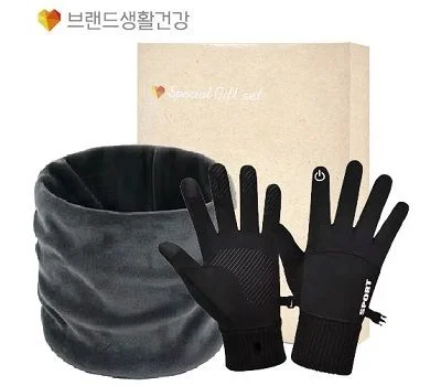 브생건 방한세트 73호 벨벳 넥워머 스마트터치 방한...