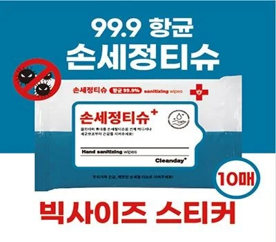 10매 손세정티슈 99.9