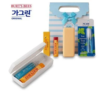 휴대용 가그린 마우스 스프레이 버츠비 립밤 세트