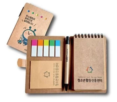 친환경 크라프트 스마트 스프링 수첩 70매 소