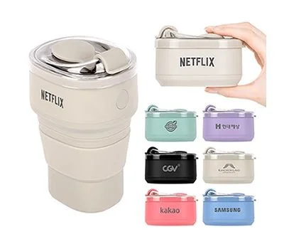 폴베어 조이 접이식 사각 실리콘 텀블러 500ml
